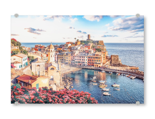 Acrylglasbild "Beautiful Vernazza" artboxONE - Städte,Reise,Architektur,Reise / Strand und Meer,Reise / Länder