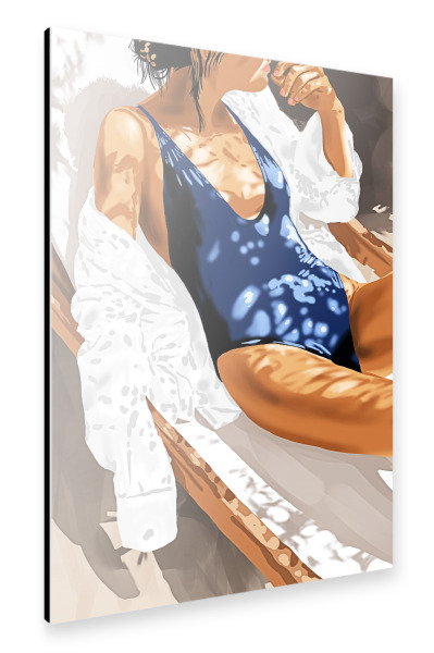 Alu-Dibond "Girls Just Wanna Have Sun Painting" 30x20 cm artboxONE