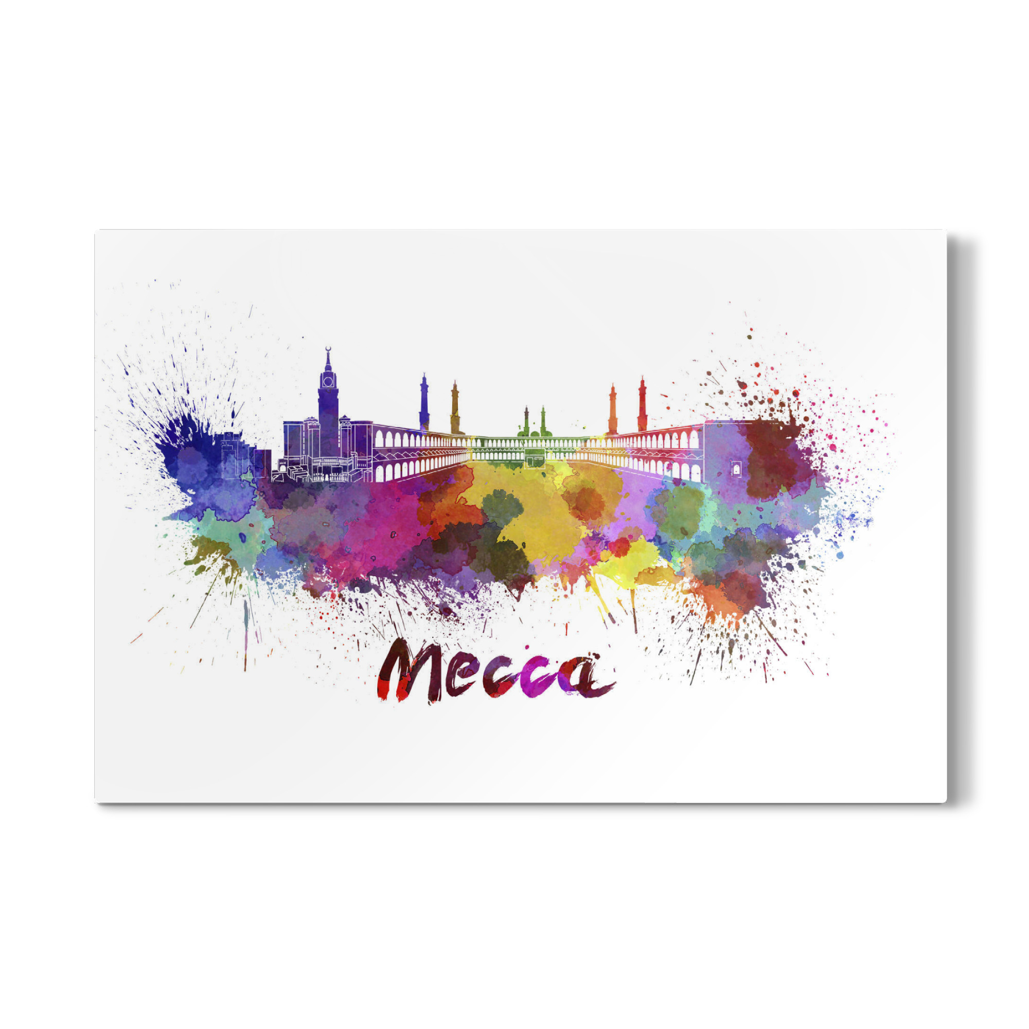 Galerie-Print "MECCA skyline in watercolor-b" 30x20 cm artboxONE