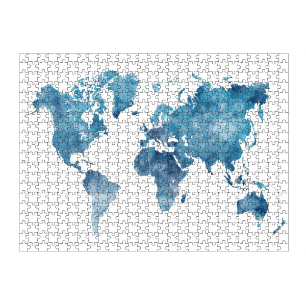 artboxONE Puzzle "Watercolor world map-q" artboxONE - Abstrakt,Kartografie