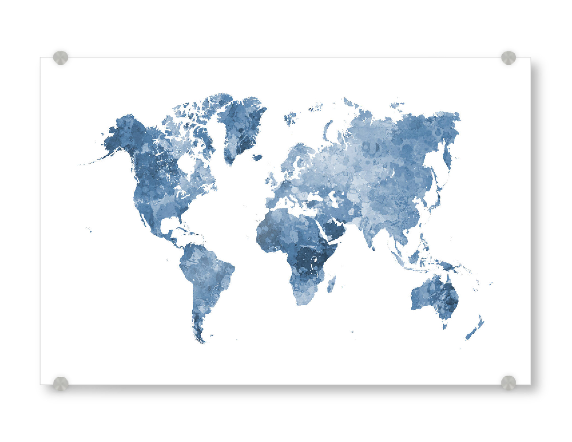 Acrylglasbild "Watercolor world map-g" artboxONE - Abstrakt,Kartografie