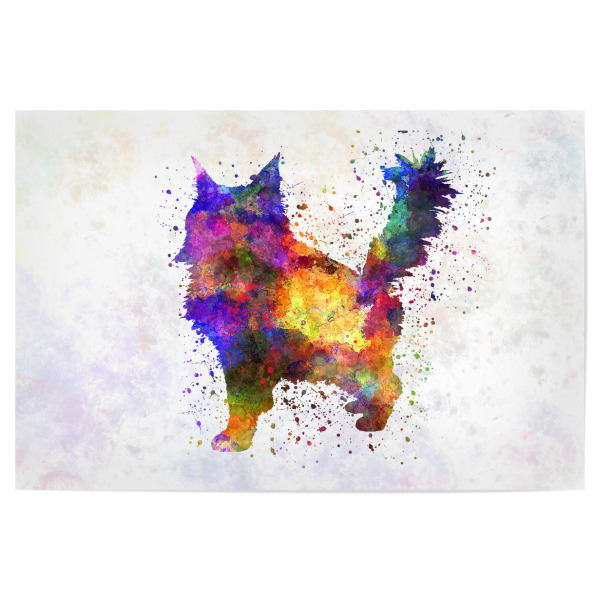 Poster "Maine coon cat in watercolor" artboxONE - Tiere,Abstrakt