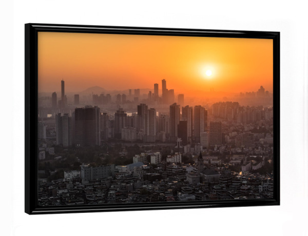 Poster mit schwarzem Rahmen "Seoul, South Korea" artboxONE - Städte,Architektur