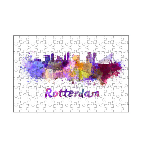 artboxONE Puzzle "ROTTERDAM skyline in watercolor" artboxONE - Städte,Abstrakt,Automobile
