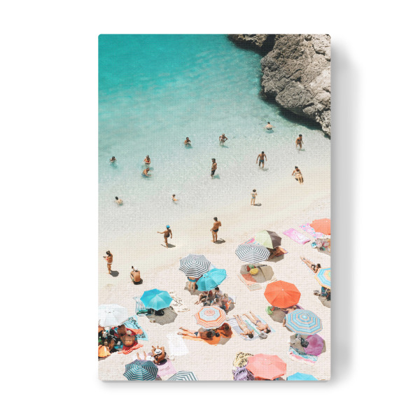 Leinwandbild "A Day At The Beach" artboxONE - Natur,Menschen,Reise / Strand und Meer,Für Mama,Für Papa