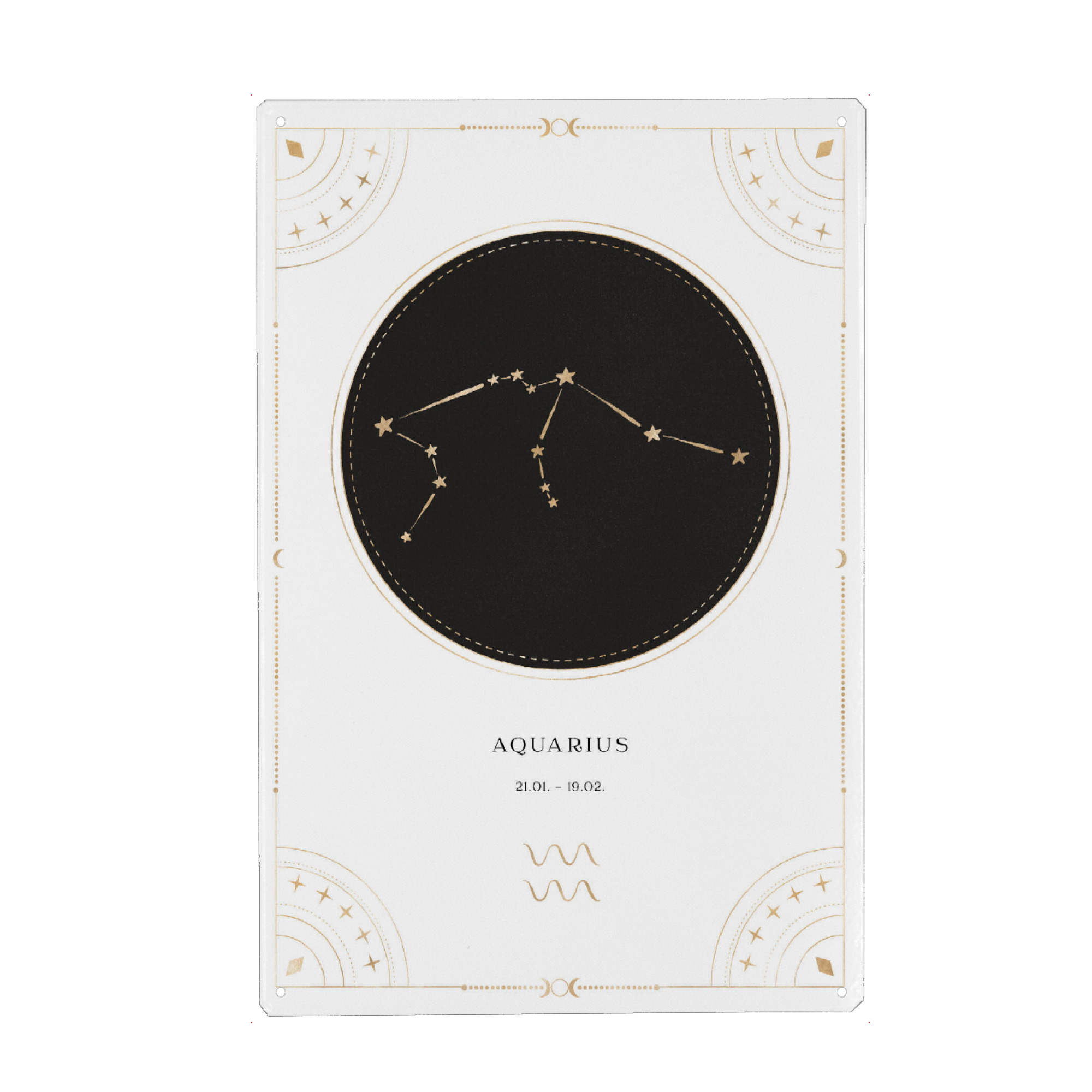 Metall Poster "Sternzeichen Aquarius" artboxONE - Abstrakt,Galaxy