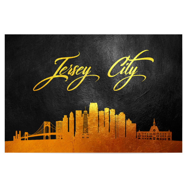 Poster 30x20 cm "Jersey City New Jersey Gold" artboxONE - Städte - Jersey city,New jersey,Gold,Skyline,City,Stadt