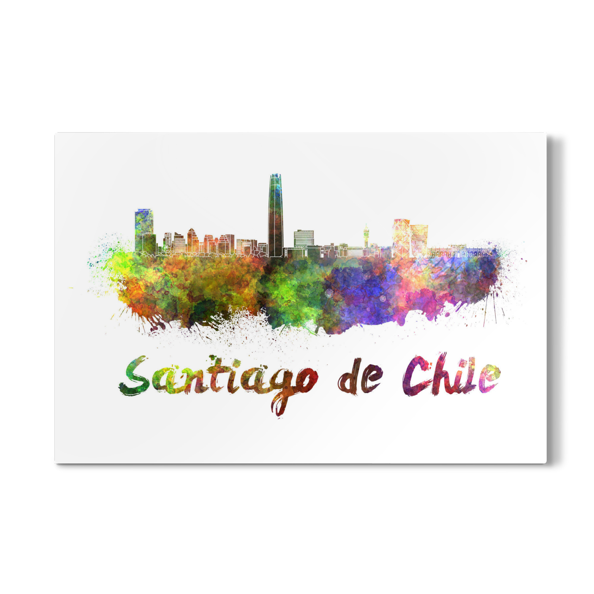 Galerie-Print "SANTIAGO DE CHILE in watercolor-x" 30x20 cm artboxONE