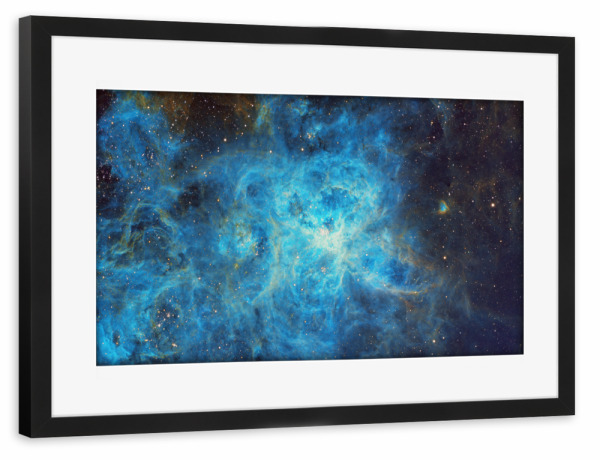 Poster mit Rahmen schwarz "Tarantelnebel - Hubble Farbpalette" artboxONE - Galaxy