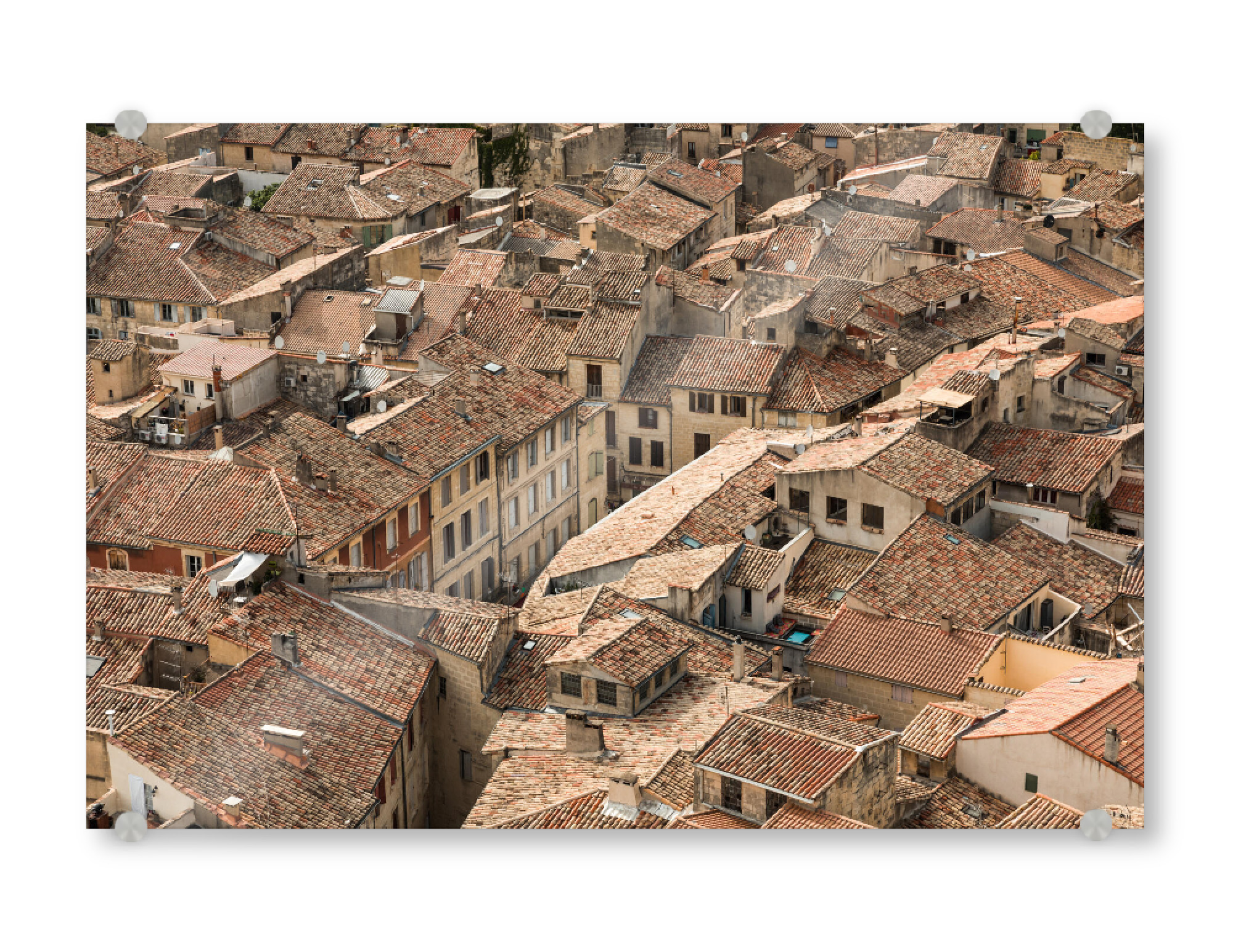 Acrylglasbild "Roofs of Sommieres" artboxONE - Architektur