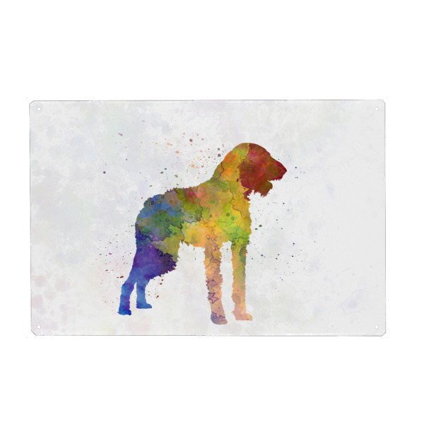 Holzbild "German Wirehaired Pointer" artboxONE - Tiere,Abstrakt - Dog,Pet,Animal,Mammal,Watercolor,Dog poster,Illustration,Abstract,Hund,Bunt,Colorful