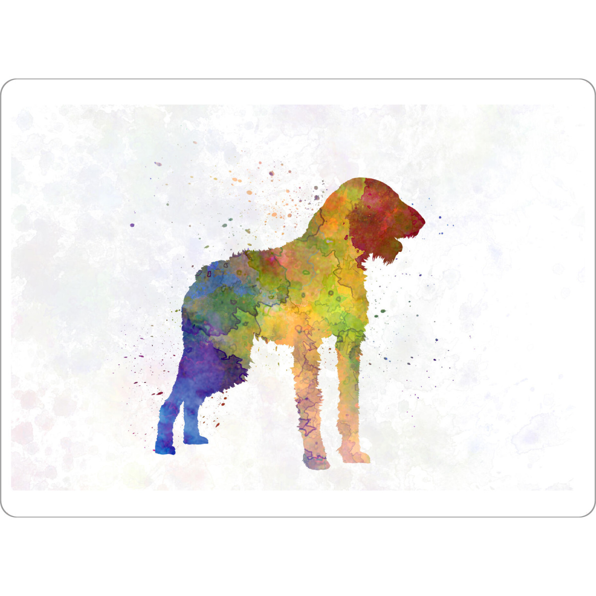 Tischset "German Wirehaired Pointer" artboxONE - Tiere,Abstrakt - Dog,Pet,Animal,Mammal,Watercolor,Dog poster,Illustration,Abstract,Hund,Bunt,Colorful