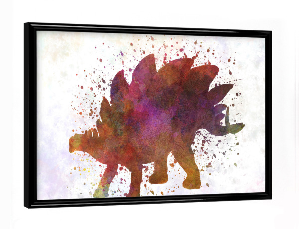 Poster mit schwarzem Rahmen "Stegosaurus in watercolor" artboxONE - Tiere,Abstrakt