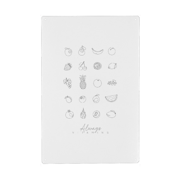 Holzbild "Fruit illustration pen line style" artboxONE - Natur,Essen & Trinken,Essen & Trinken / Obst & Gemüse