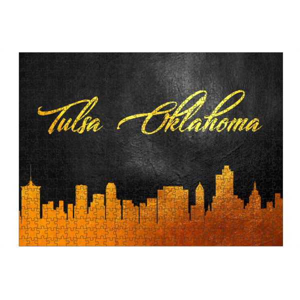 Puzzle Ravensburger "Tulsa Oklahoma Gold Skyline" artboxONE - Städte - Tulsa,Oklahoma,Gold,Skyline,City,Stadt - Bild tulsa