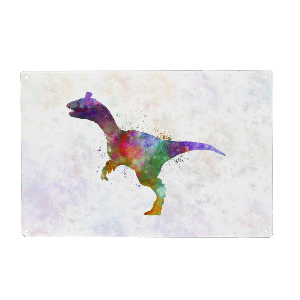 Holzbild "Cryolophosaurus in watercolor" artboxONE - Tiere,Abstrakt