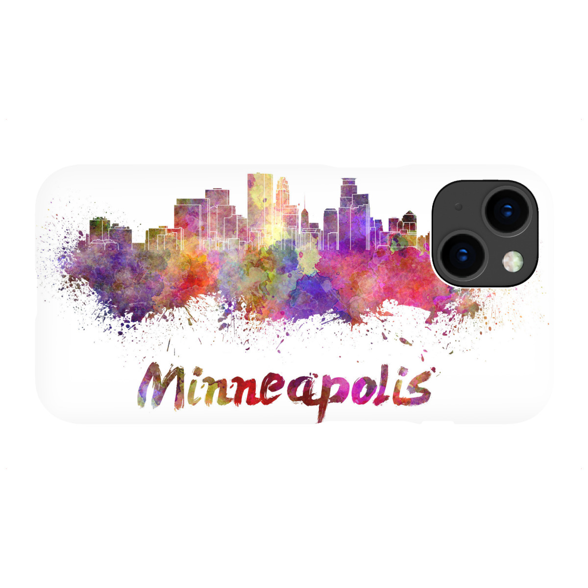 iPhone "MINNEAPOLIS skyline-b" Premium-Case Handyhülle artboxONE
