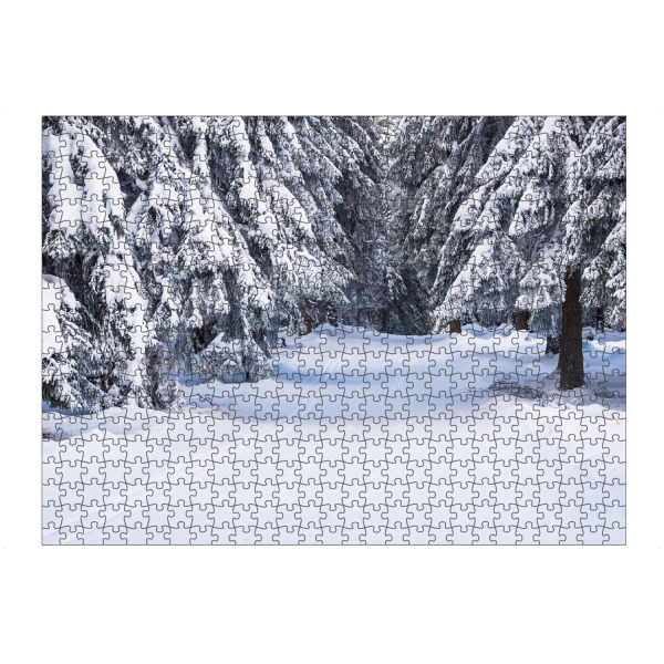 artboxONE Puzzle "Loipe, Schnee und Bäume" artboxONE - Natur,Reise