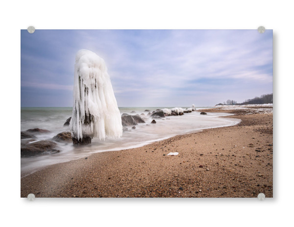 Acrylglasbild "Ostsee, Buhnen und Eis" artboxONE - Natur,Reise,Reise / Strand und Meer