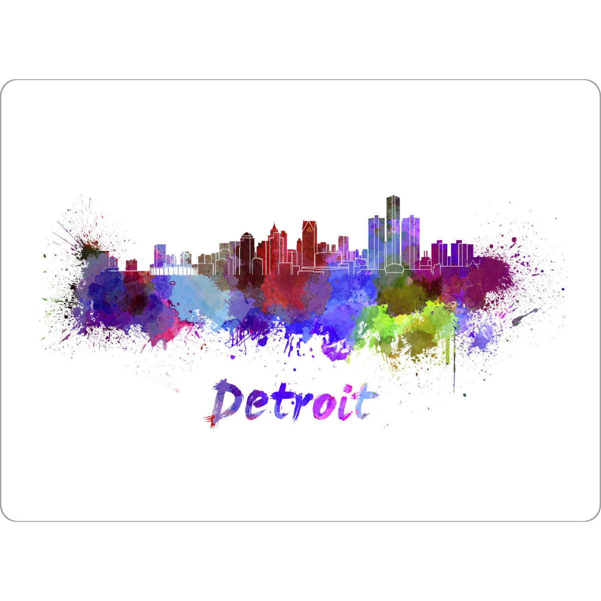 Tischset "DETROIT skyline in watercolor" artboxONE - Städte,Abstrakt,Architektur