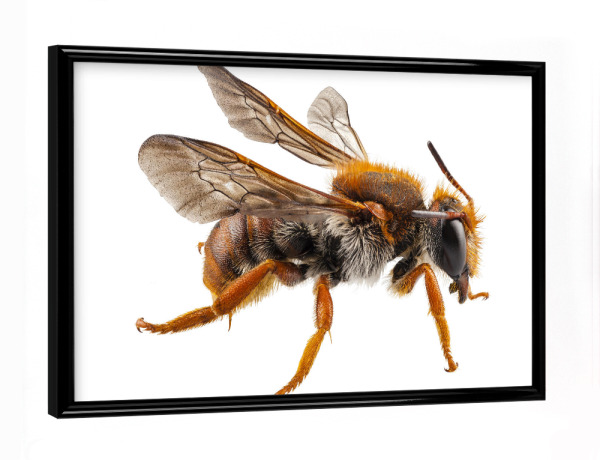 Poster mit schwarzem Rahmen "Bee species Anthidium sticticum" artboxONE - Natur,Tiere