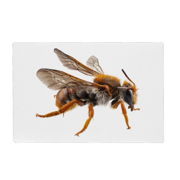 Metall Poster "Bee species Anthidium sticticum" artboxONE - Natur,Tiere - Insect,Animals,High resolution,Flying,Colorful,Nature,Biene,Hummel