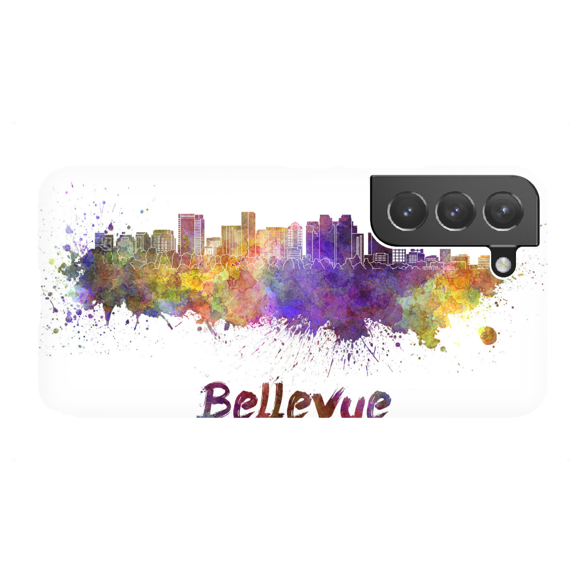 "BELLEVUE skyline in watercolor-b"für Samsung Galaxy - Premium-Case Handyhülle artboxONE