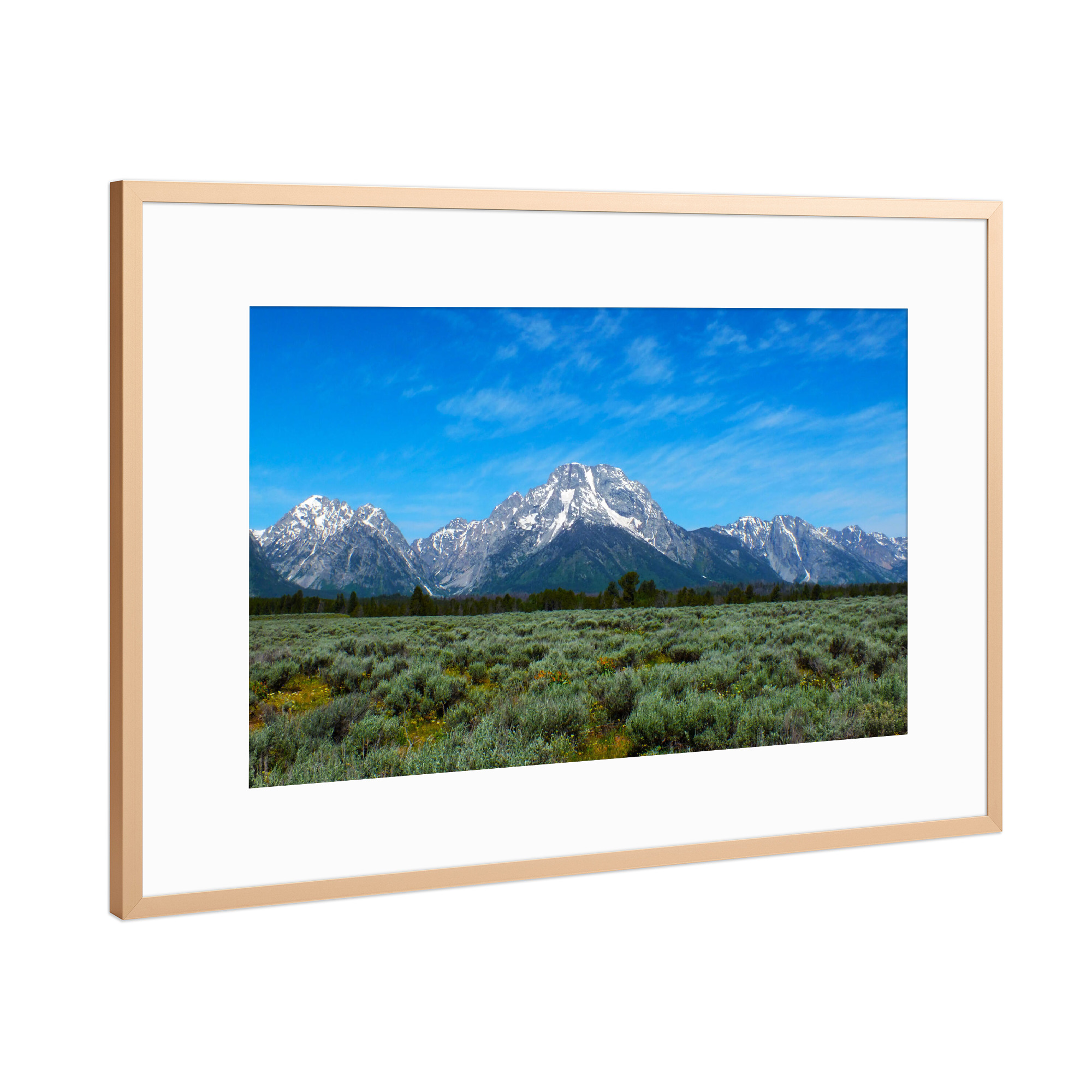 Poster mit Rahmen Kupfer "Grand Teton, WYO" artboxONE - Natur,Reise,Reise / Länder