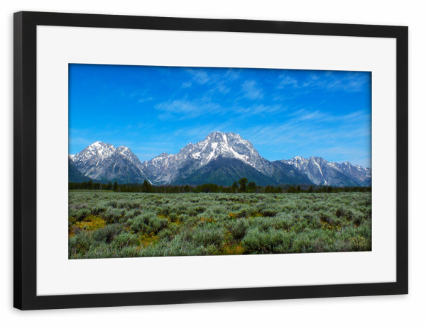 Poster mit Rahmen schwarz "Grand Teton, WYO" artboxONE - Natur,Reise,Reise / Länder