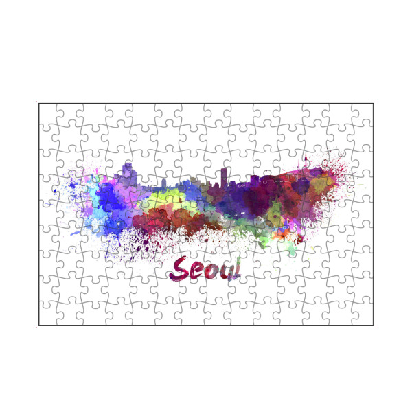 artboxONE Puzzle "SEOUL skyline in watercolor-x" artboxONE - Städte,Abstrakt,Architektur