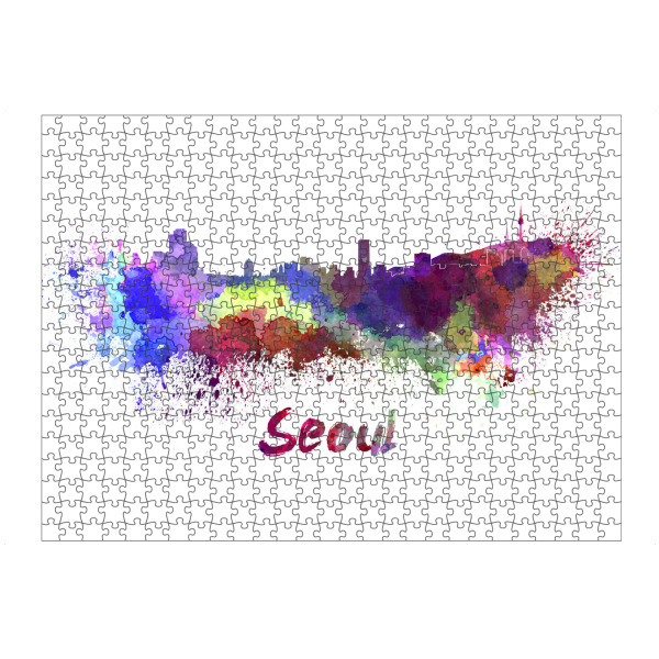 artboxONE Puzzle "SEOUL skyline in watercolor-x" artboxONE - Städte,Abstrakt,Architektur