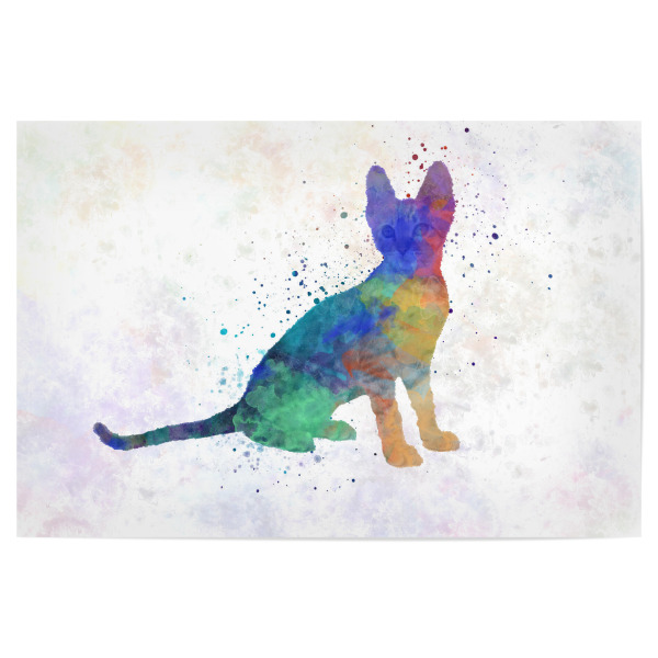 Poster 30x20 cm "Savannah cat in water color" artboxONE - Tiere,Abstrakt
