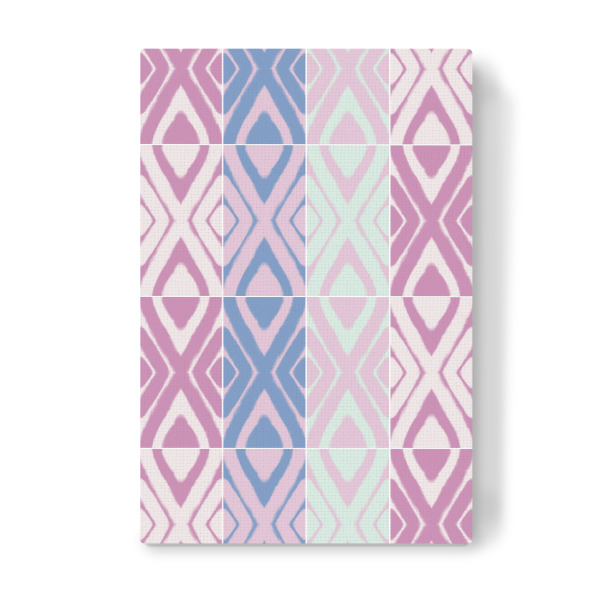 Leinwandbild "Pretty Airy Pattern Tiles" artboxONE - Geometrie - Pattern,Wall tiles,Pastels,Retro,Iris,Periwinkle,Lilac,Cornflower blue,Ikat