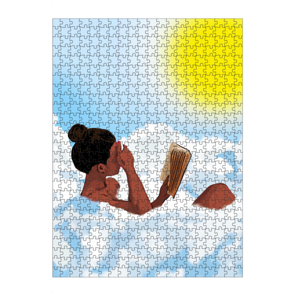 artboxONE Puzzle "Reading on Clouds" artboxONE - Menschen