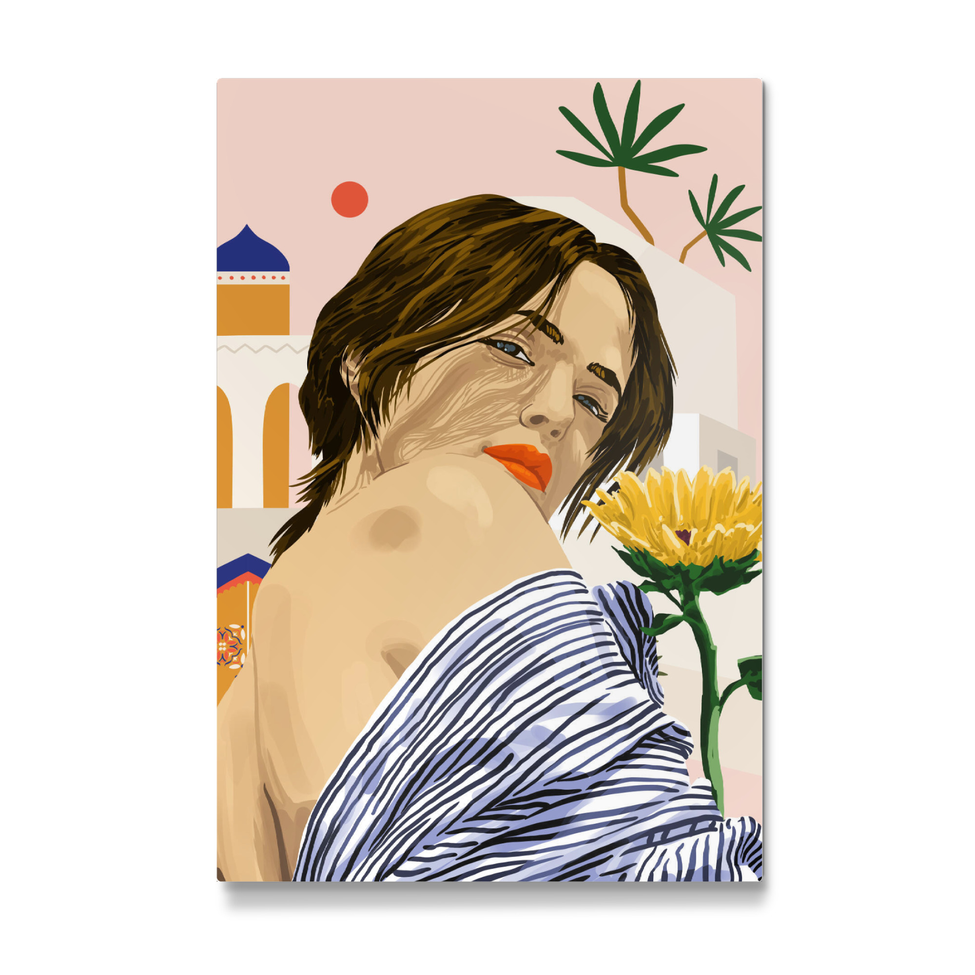Galerie-Print "I Travel, I Become Morocco" 75x50 cm artboxONE