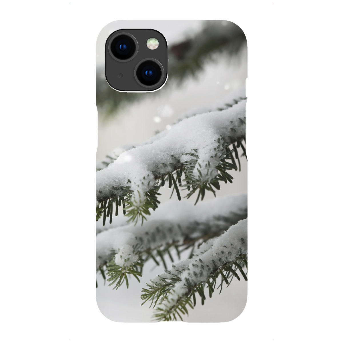 "Tannenzweig mit Schneeflocken"für iPhone - Premium-Case Handyhülle artboxONE