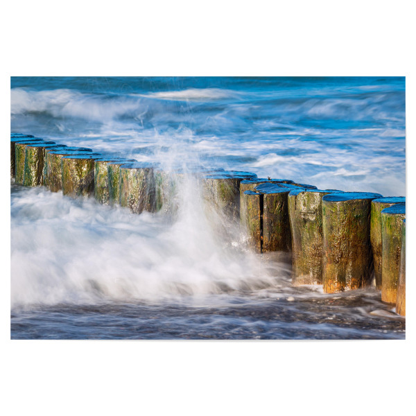 Poster 30x20 cm "Welle und Buhne an der Ostsee" artboxONE - Natur,Reise,Reise / Strand und Meer