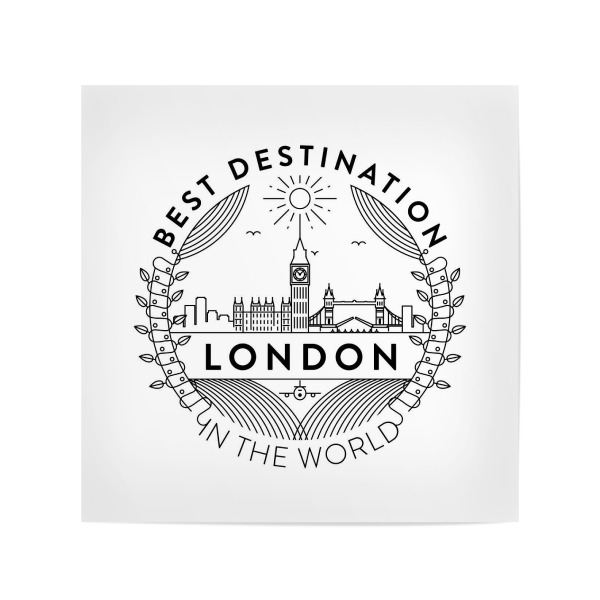 Poster 20x20 cm "London Badge" artboxONE - Städte / London,Reise