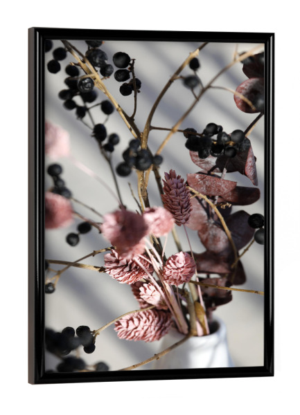 Poster mit schwarzem Rahmen "Trockenblumen und Beeren" artboxONE - Natur,Floral,Abstrakt
