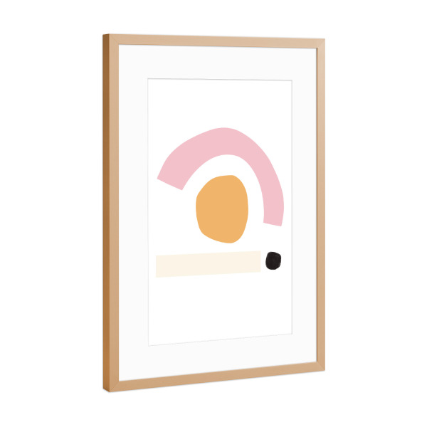 Poster mit Rahmen Kupfer "Happy Shapes" artboxONE - Abstrakt,Geometrie