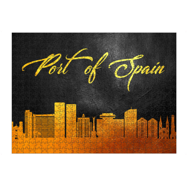 Puzzle Ravensburger "Port of Spain Gold Skyline" artboxONE - Städte - Port of spain,Trinidad and tobago,Gold,Skyline,City,Stadt,Spanien,Spain
