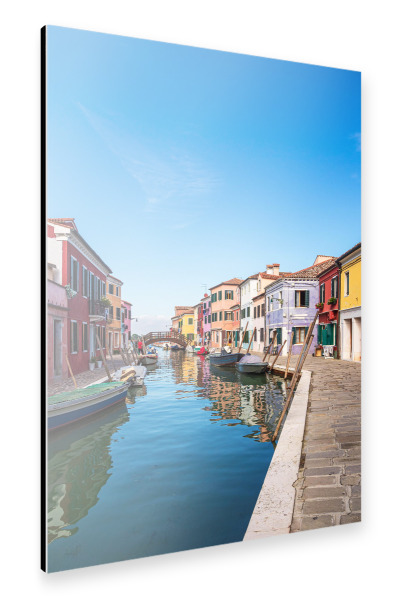Alu-Dibond "Bunte Gebäude und Kanal" 30x20 cm artboxONE