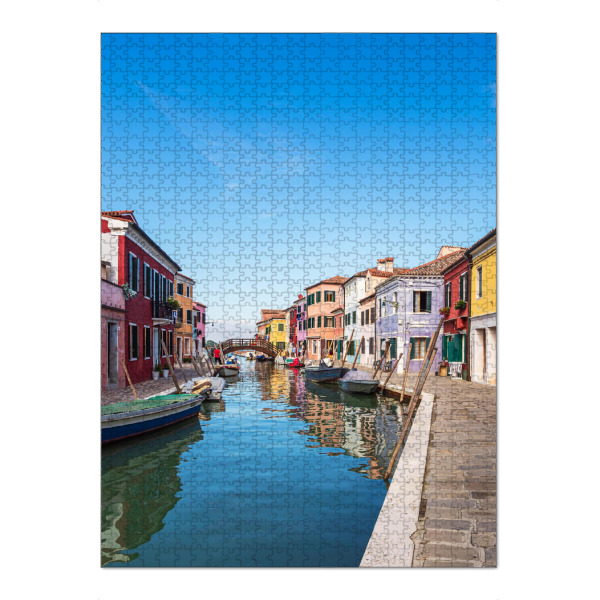 Puzzle Ravensburger "Bunte Gebäude und Kanal" artboxONE - Reise,Architektur,Städte / Venedig