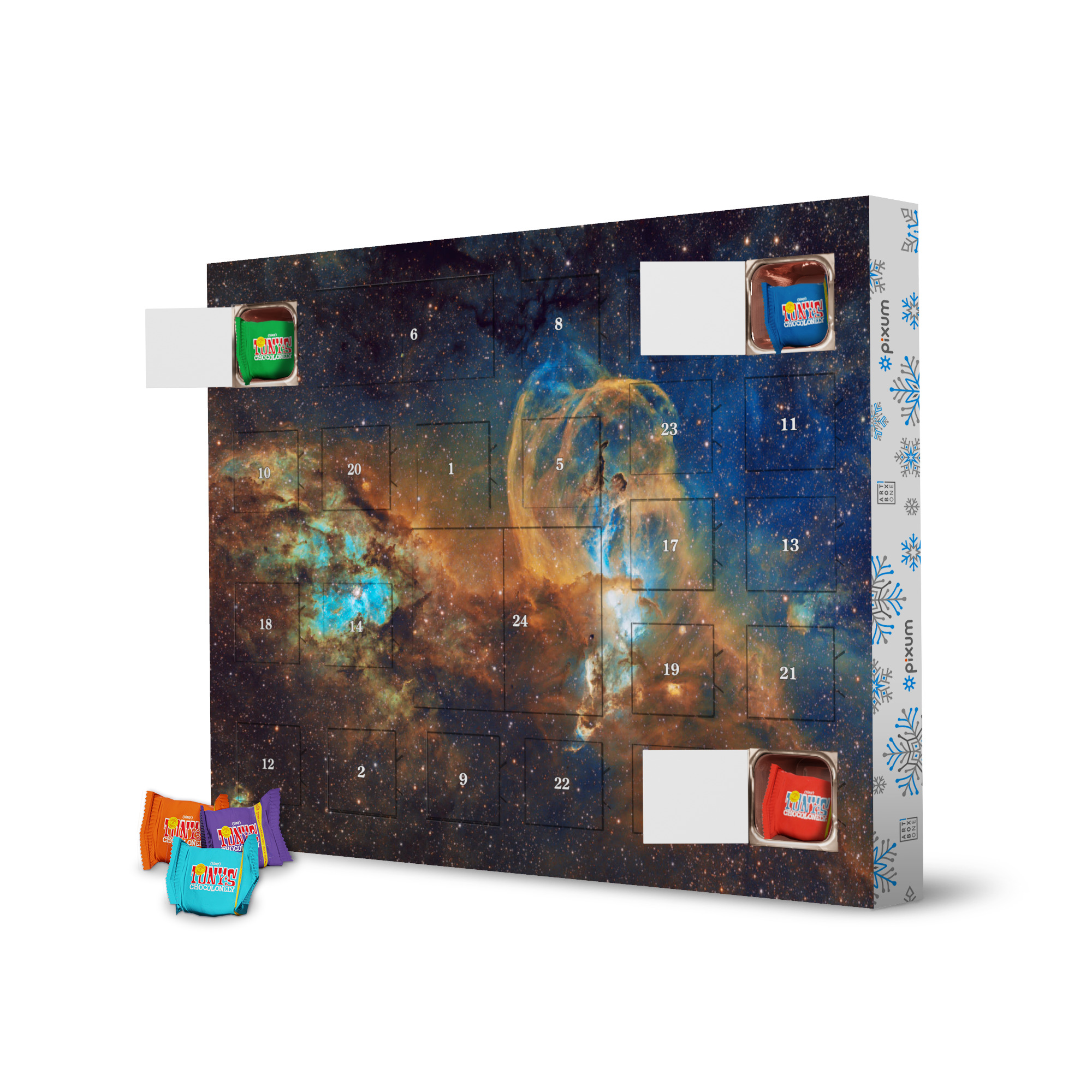 Adventskalender mit Tony's Chocolonely Liberty artboxONE Adventskalender Galaxy