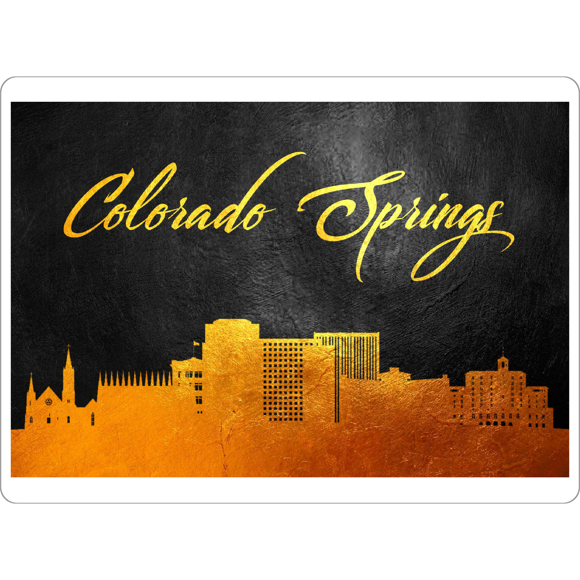 Tischset "Colorado Springs Gold Skyline" artboxONE - Städte - Colorado springs,Gold,Skyline,City,Stadt,Amerika,America - Bild colorado springs