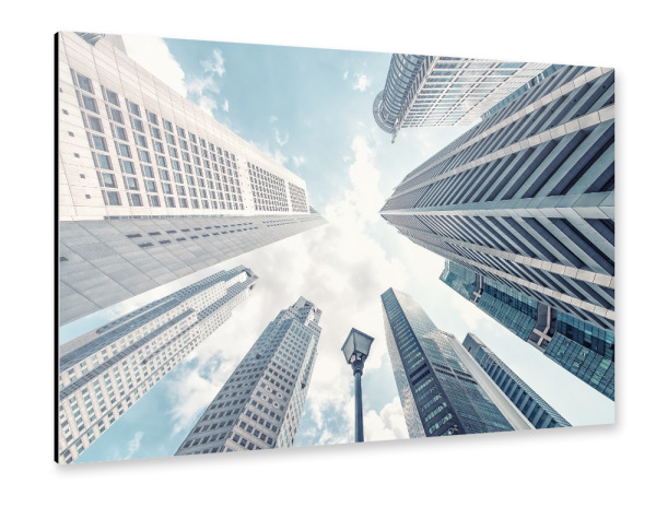 Alu-Dibond "Singapore business district" 30x20 cm artboxONE