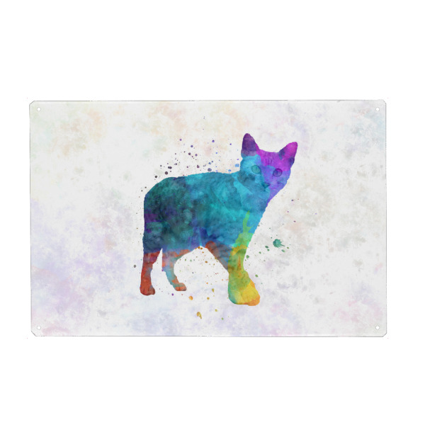Holzbild "Mau egipcio in watercolor" artboxONE - Tiere,Abstrakt