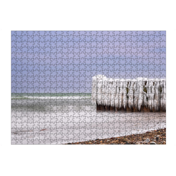 Puzzle Ravensburger "Meer, Buhnen und Eis" artboxONE - Natur,Reise,Reise / Strand und Meer