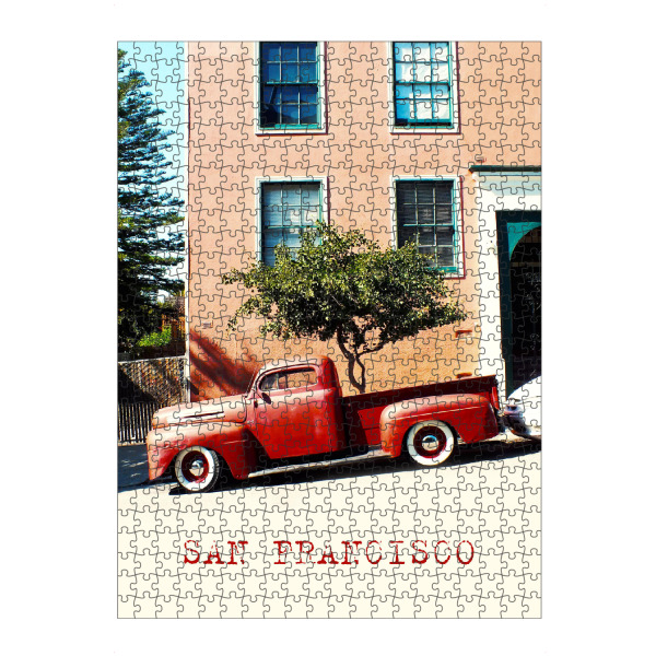 Puzzle Ravensburger "Old Pick-up in San Francisco" artboxONE - Automobile,Städte / San Francisco