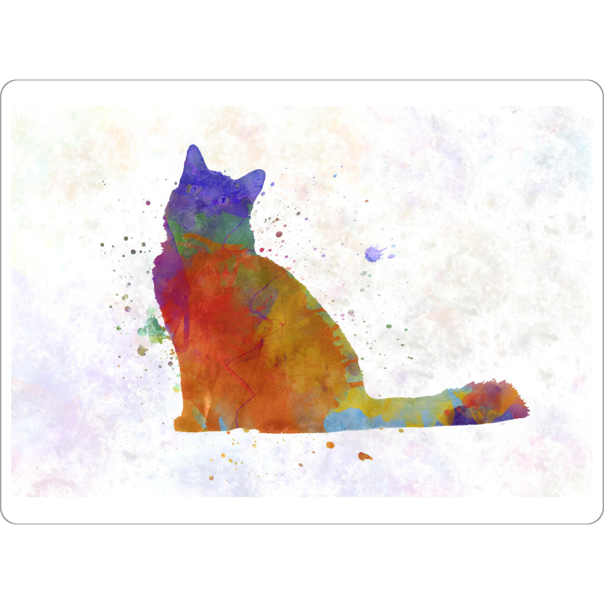 Tischset "Nebelung cat in watercolor" artboxONE - Tiere,Abstrakt - Cat,Pet,Feline,Animal,Watercolor,Drawing,Children's decoration,Decoration,Katze